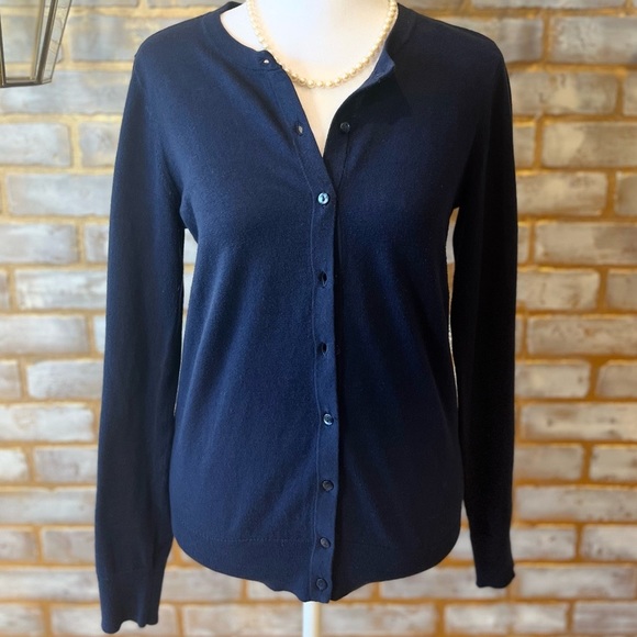 GAP Navy Blue Crewneck Cardigan, Women’s Size Small. - Picture 5 of 7